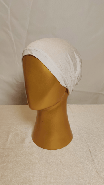 Plain Elastic Cap - White